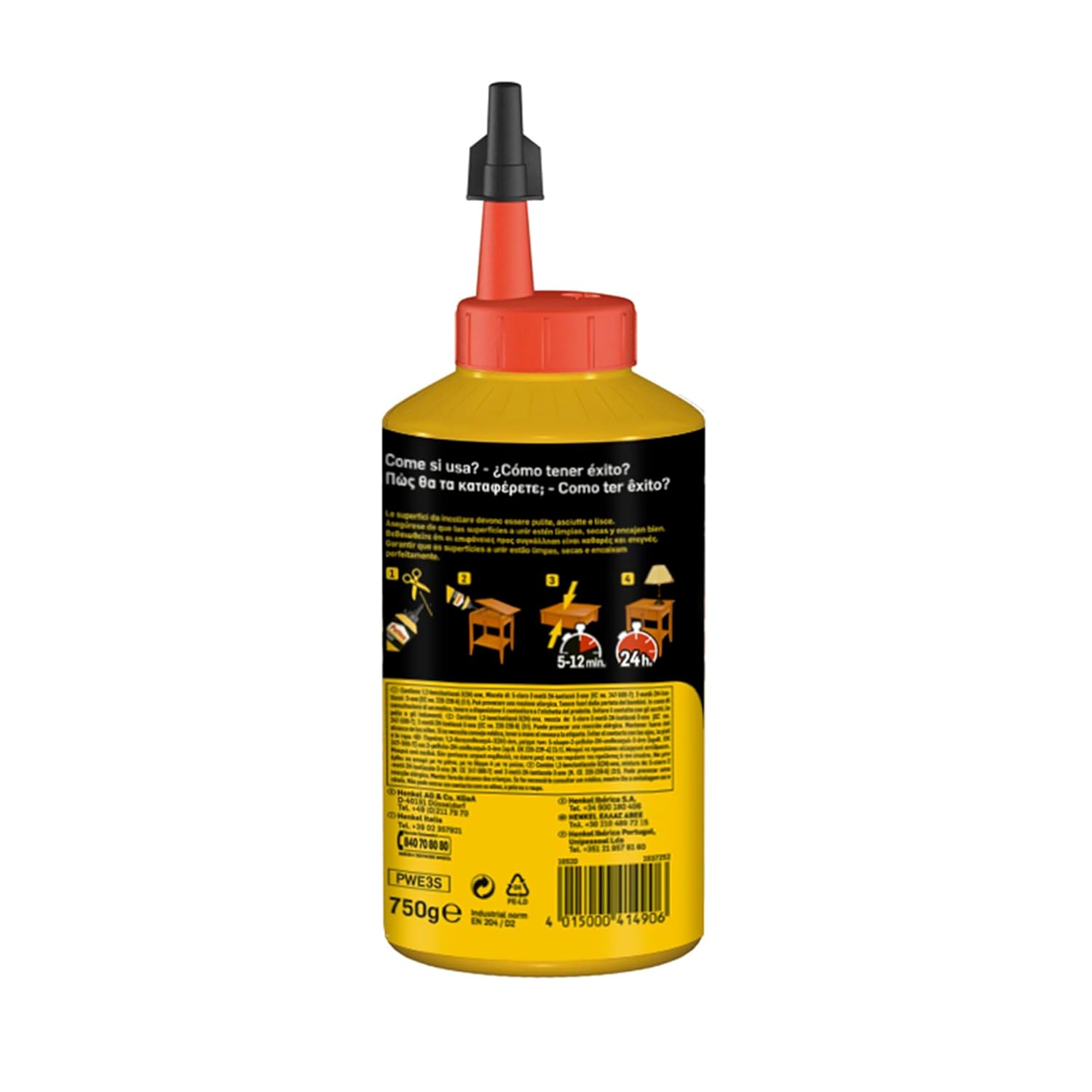 Detalle 2 de Pattex Cola Madera Express 750g 🪑 - Adhesivo Rápido