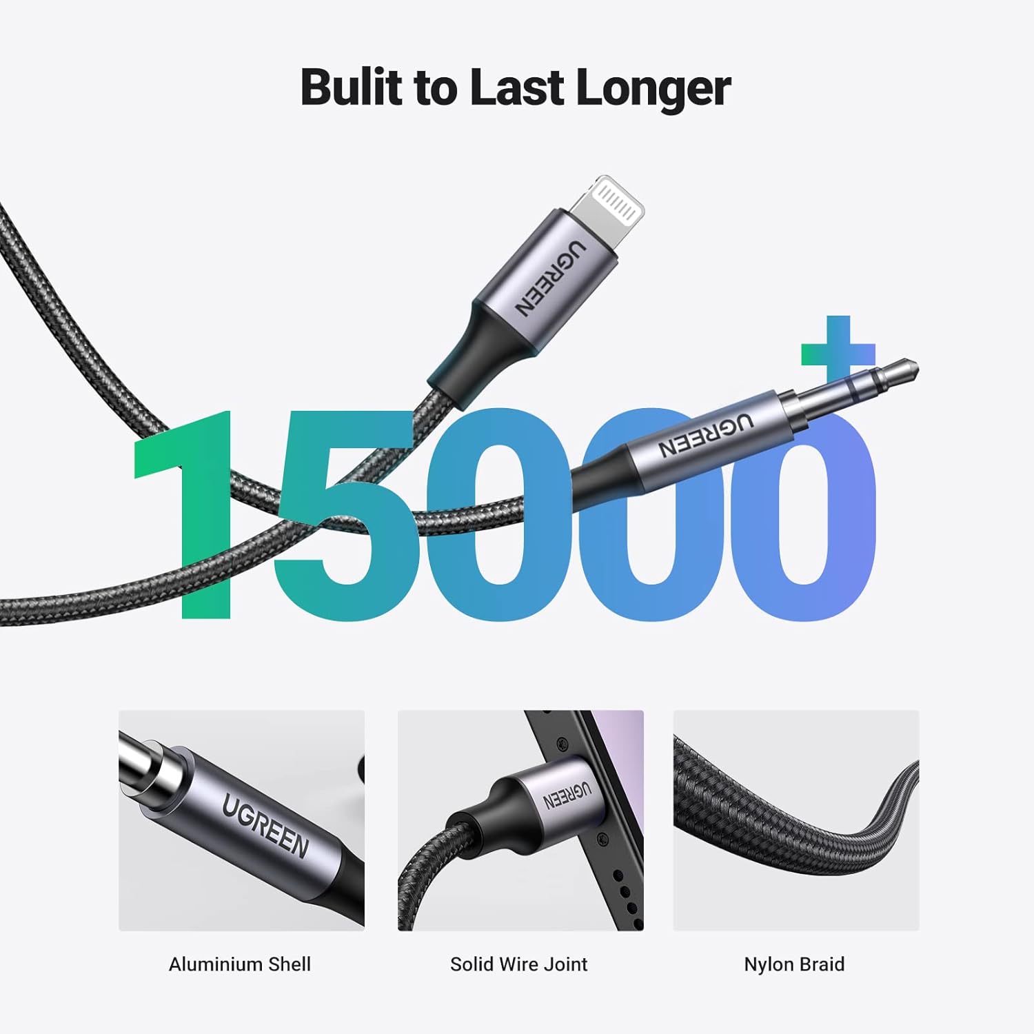 Thumbnail 5 de UGREEN MFi-Certified Lightning to 3.5mm Aux Cable (3.3ft) for iPhone & iPad car audio