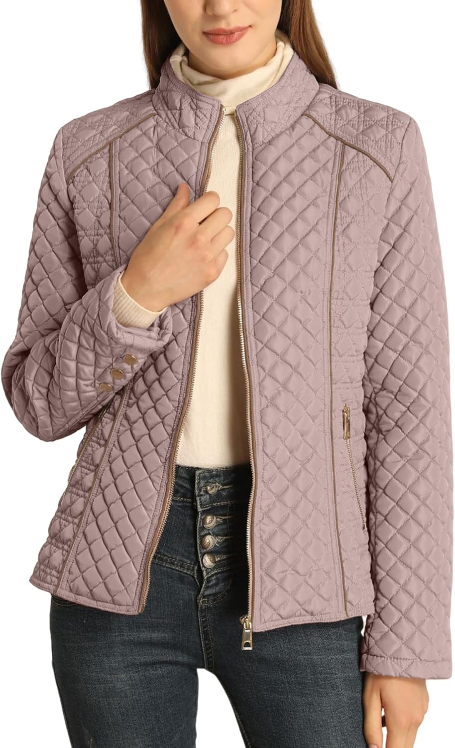 Detalle de Bellivera Stand Collar Puffer Jacket