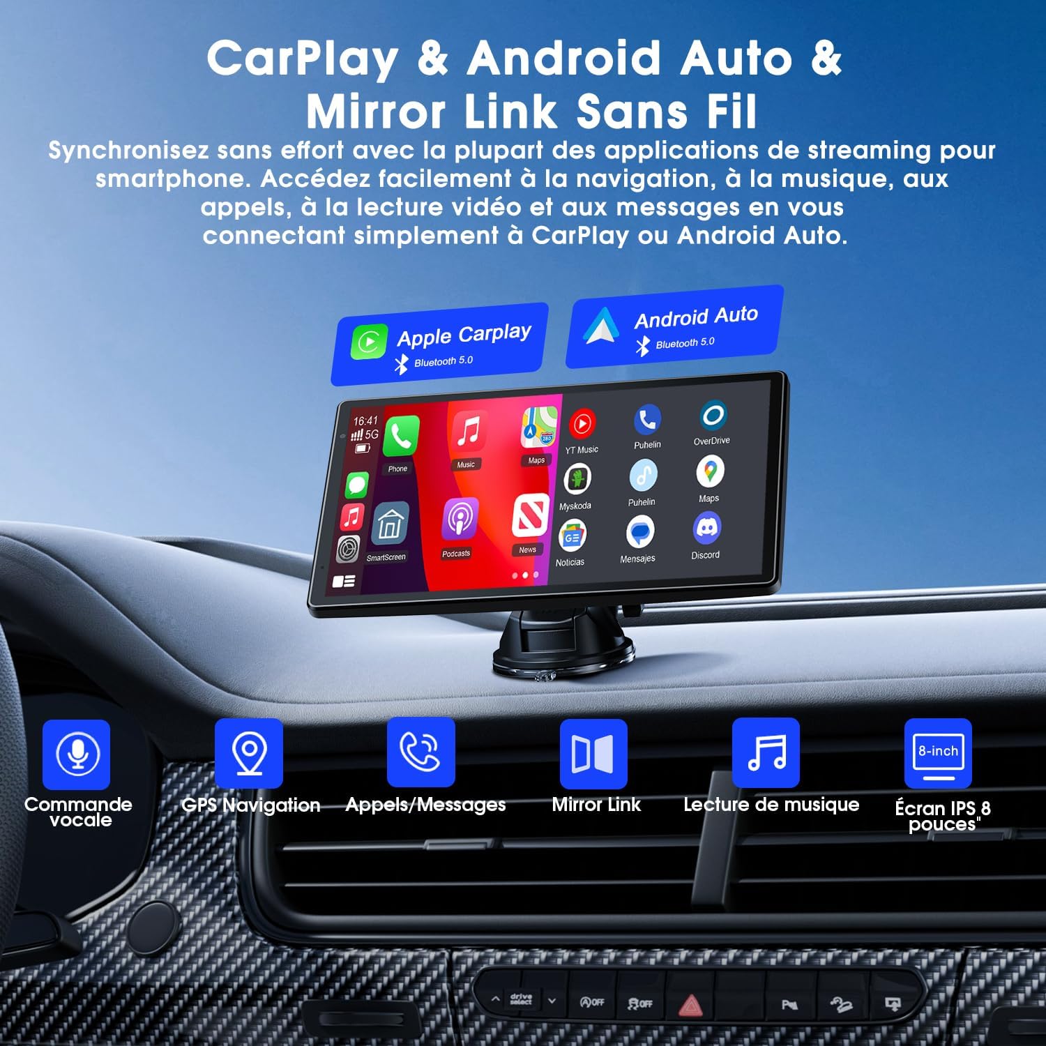 Thumbnail 1 de Avylet CarPlay 8" sans fil