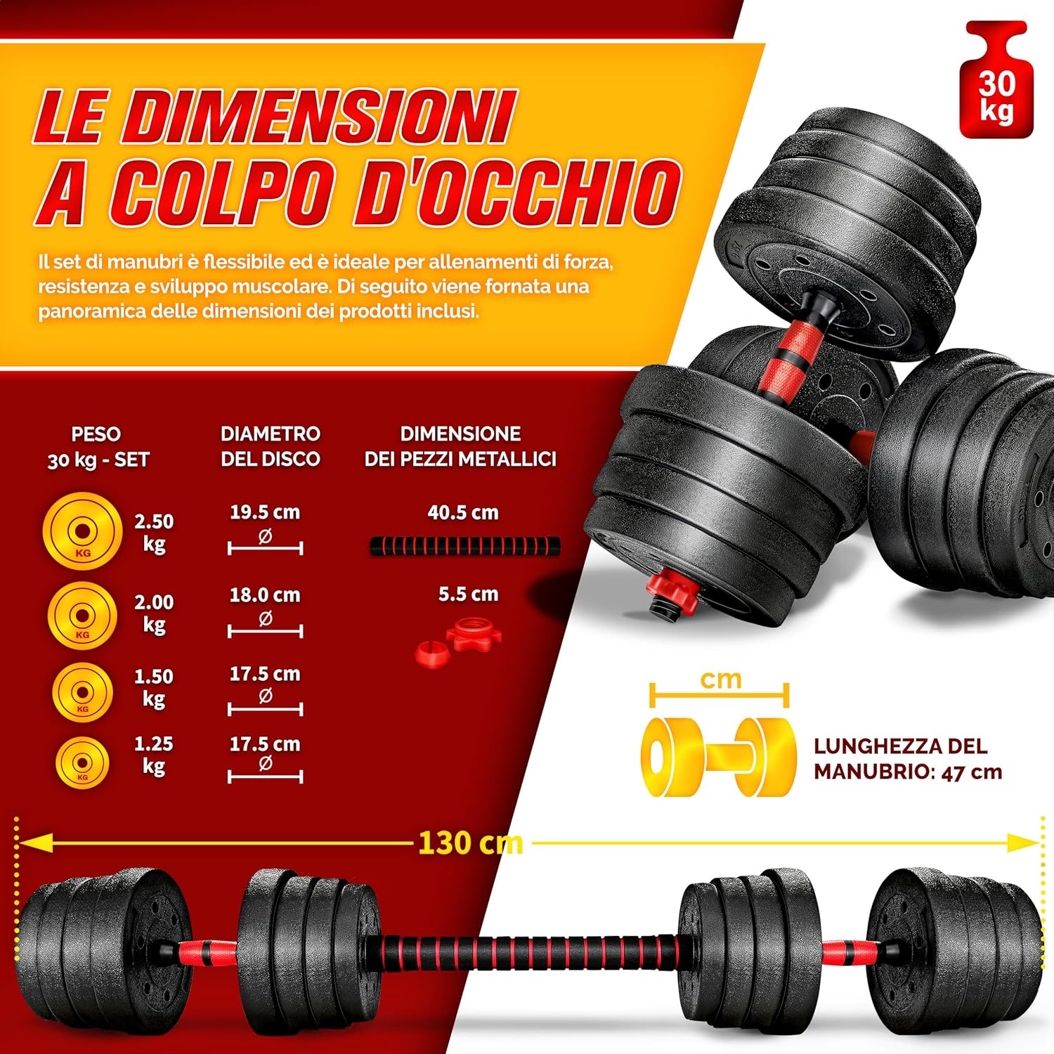 Thumbnail 3 de RE:SPORT Set manubri 15-40kg 2 in 1 🏋