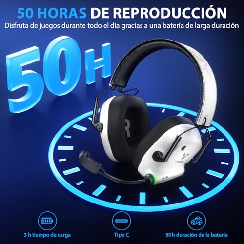 Thumbnail 4 de Vakedy Cascos Gaming Inalámbricos 2,4 GHz 🎧