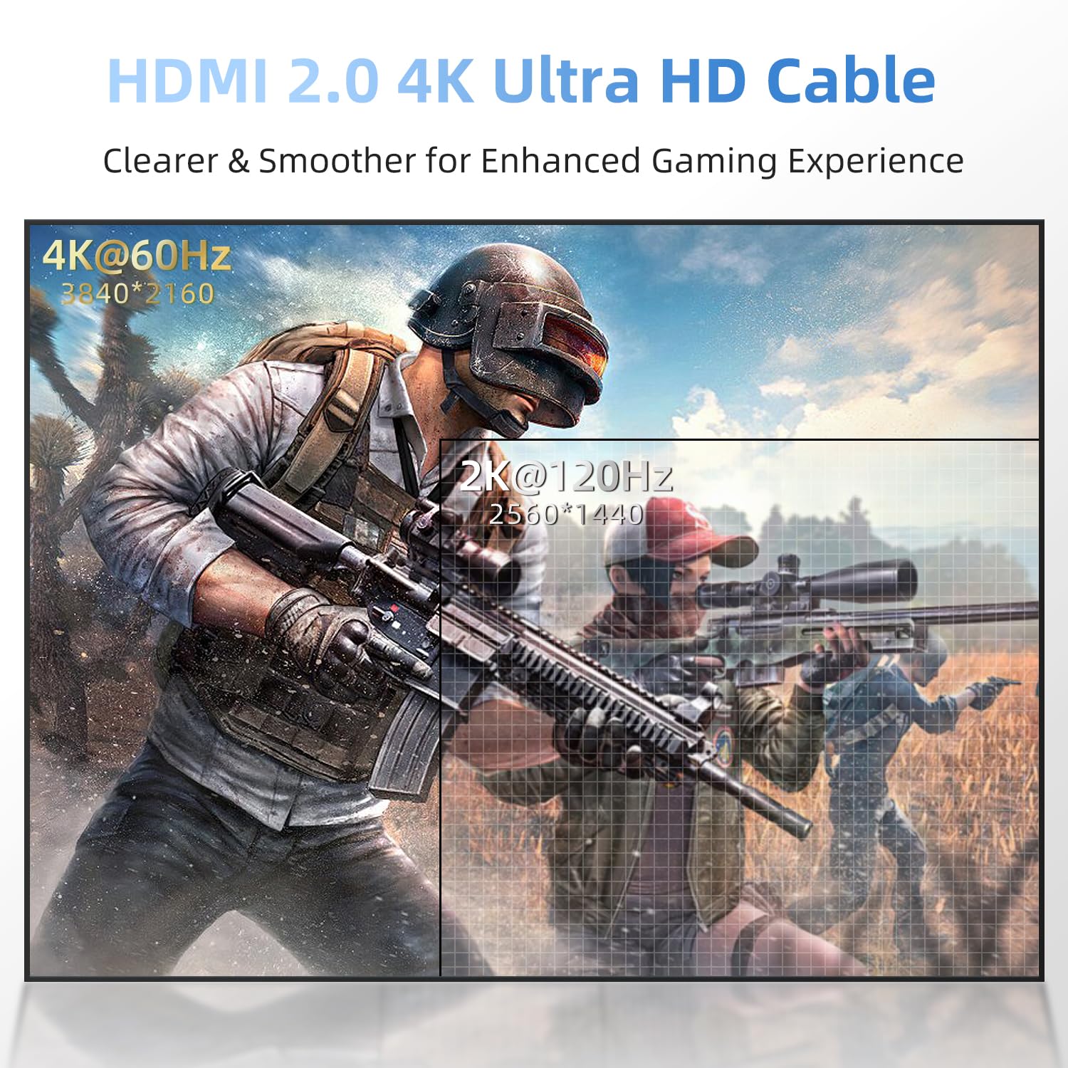 Thumbnail 3 de Diyanisly Câble HDMI 2.1 4K 25 m haute vitesse tressé (4K@60 Hz, 2K@120 Hz) pour TV, projecteur et consoles