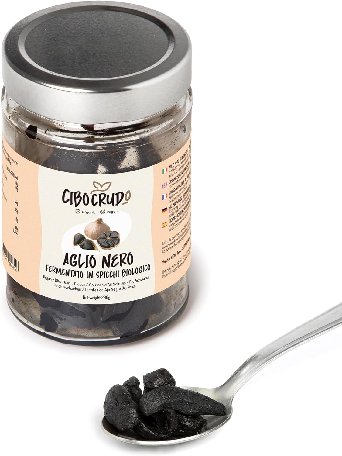 Thumbnail 3 de Aglio Nero Fermentato Biologico in Spicchi (200 g) – gusto dolce e balsamico, fermentazione naturale