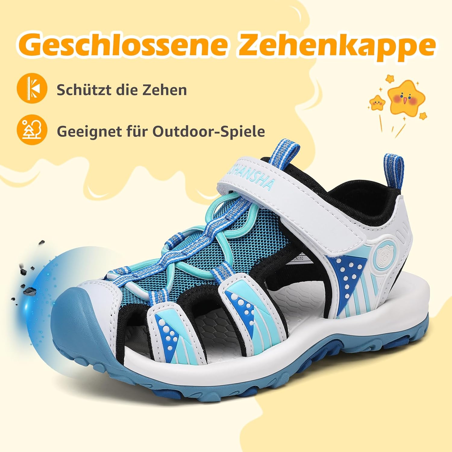 Thumbnail 2 de Mishansha Mädchen Sandalen Sommer Geschlossene Sandalen – Atmungsaktiv, Outdoor geeignet