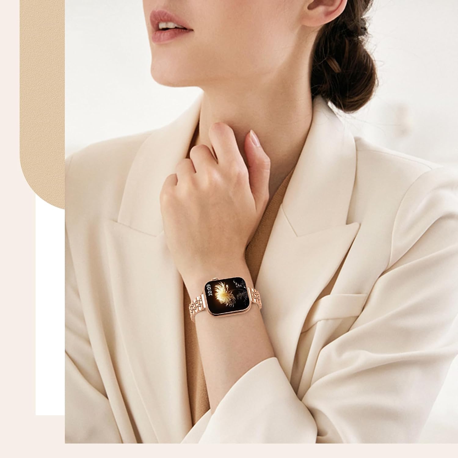 Thumbnail 6 de TiMOVO Metal Strap for Apple Watch – 46mm/49mm and 42–45mm, Rose Gold, Dressy Band for Women