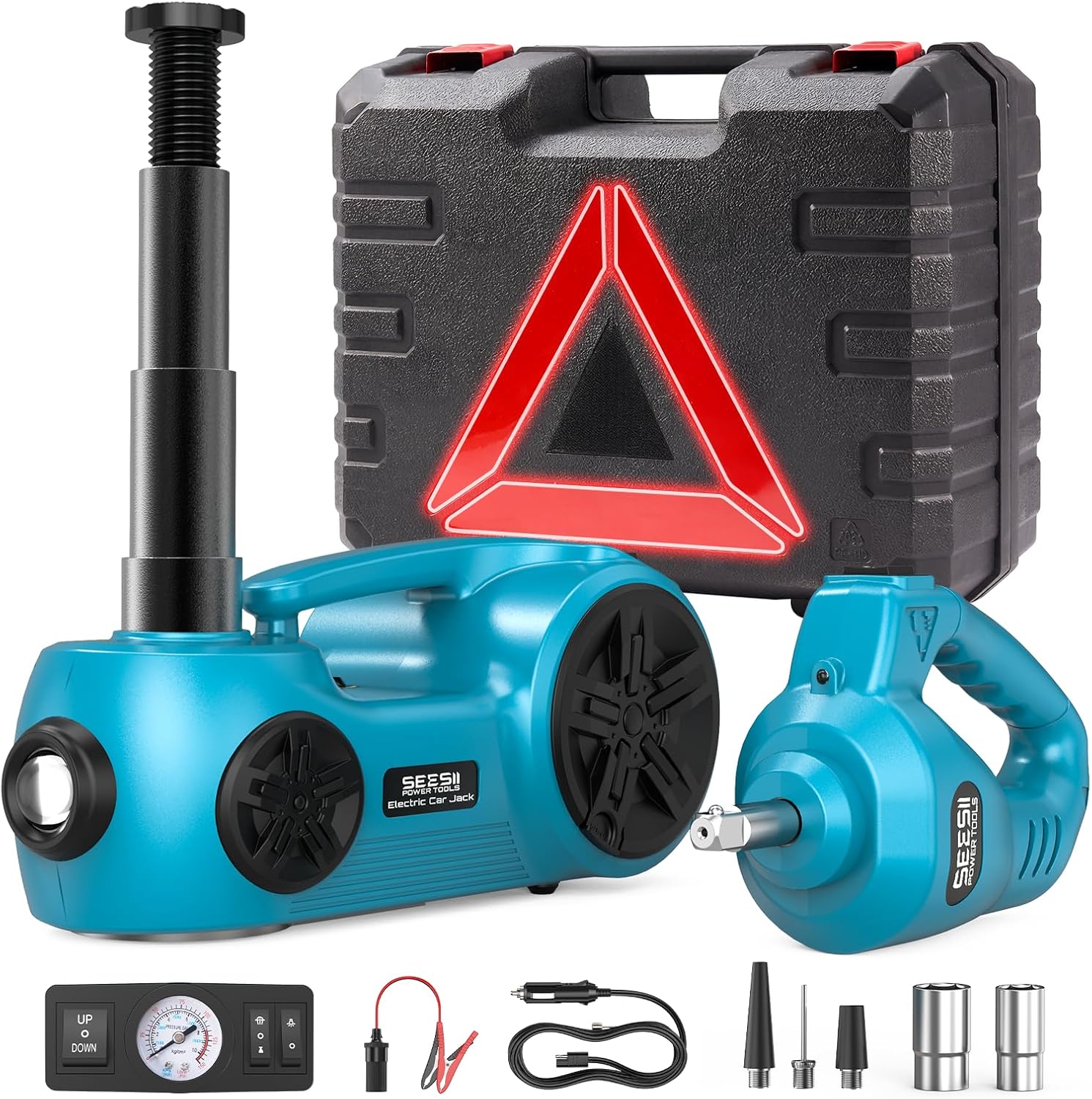 SEESII Cric Elettrico 5 T Auto 17,7 in