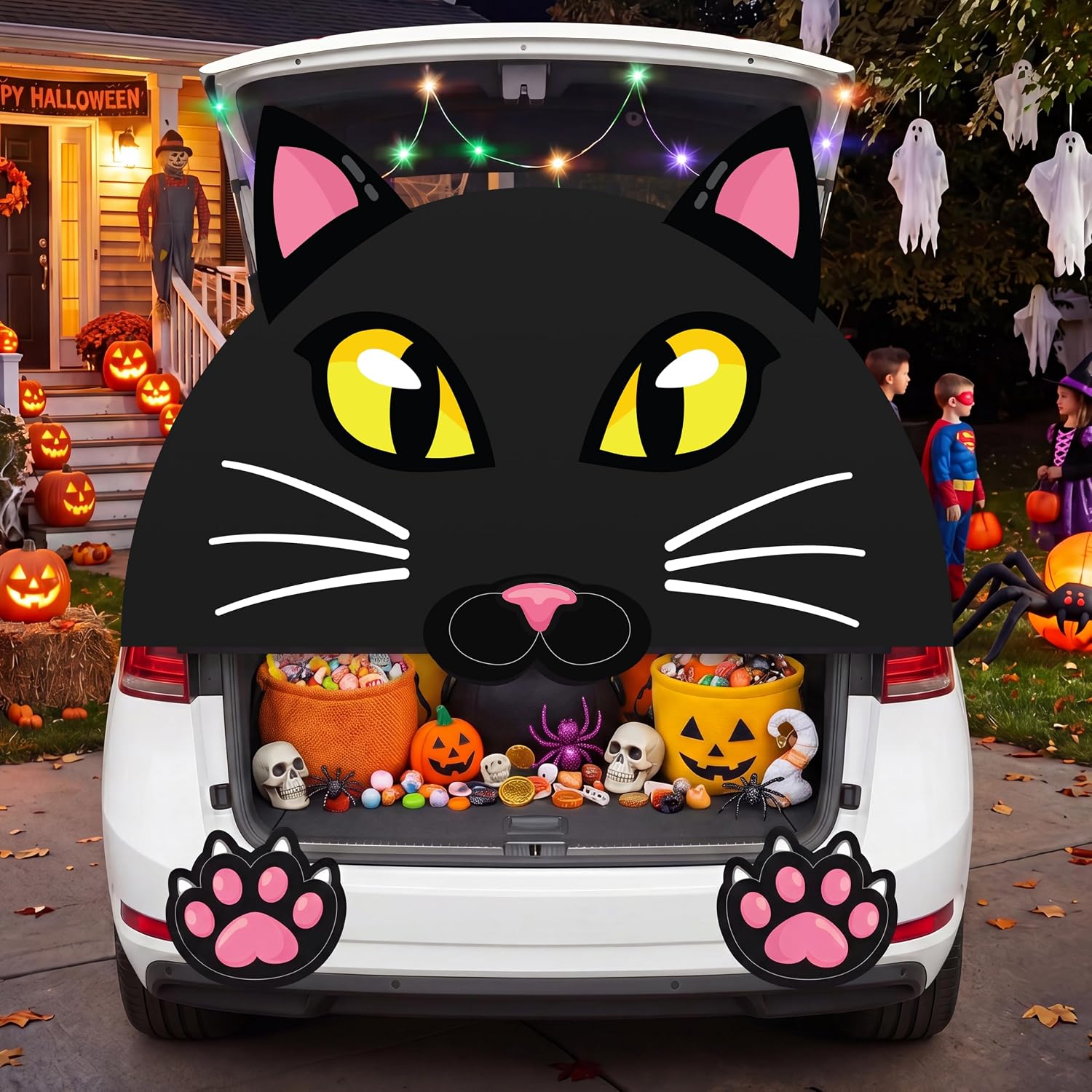 Thumbnail 6 de JOYIN Black Cat Trunk-or-Treat Car Decoration Kit with Paper Stickers
