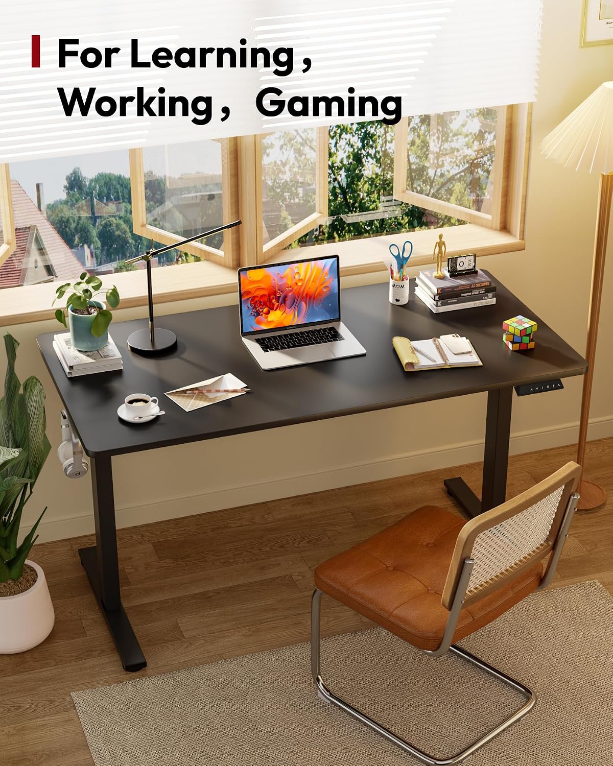 Detalle de SANODESK 156E Electric Standing Desk, 79" x 32" Top, Four Memory Presets