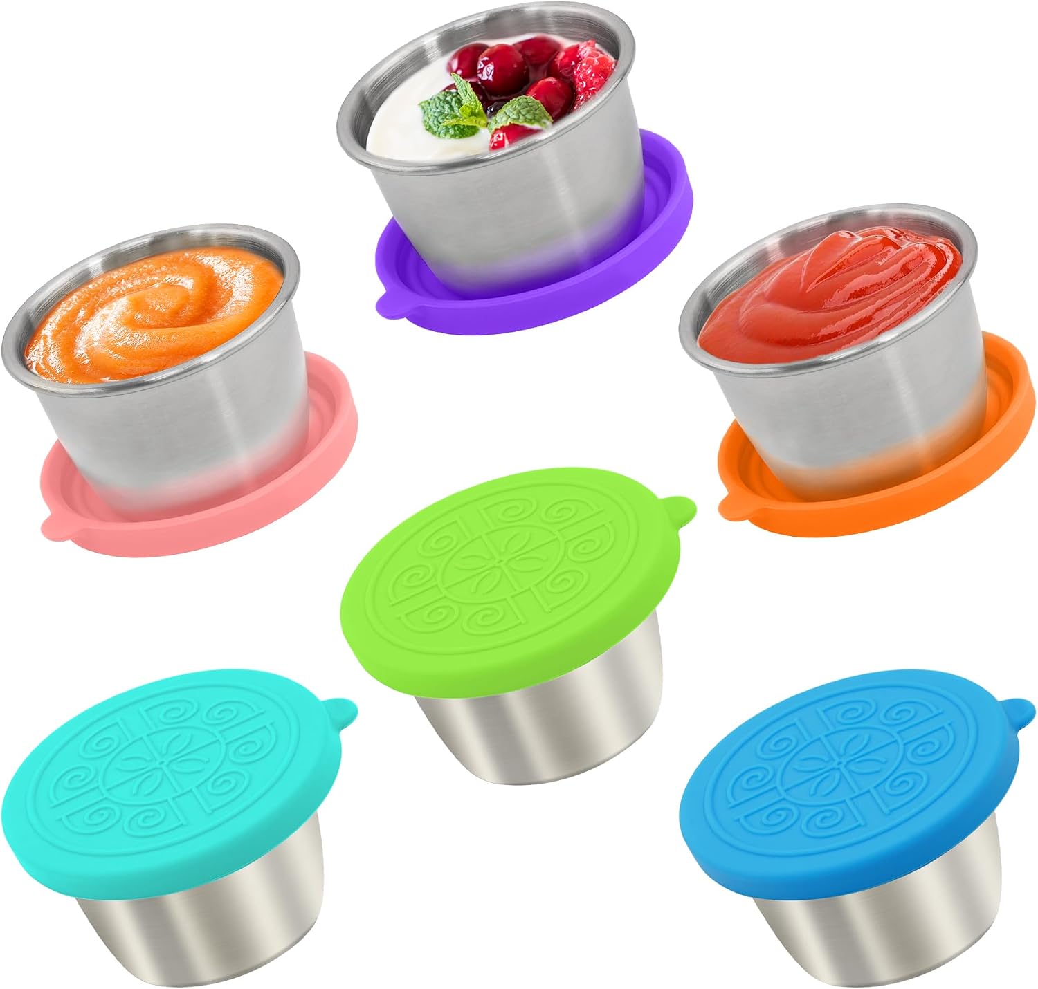 Detalle de Qukaka Stainless Steel Dressing Cups, 2.7 oz