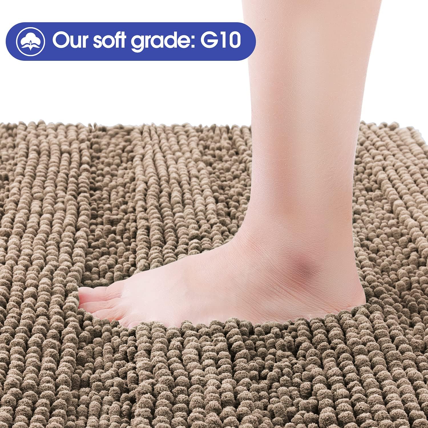 Detalle de ACCUMTEK Striped Ultra Soft Bath Mats Set of 3