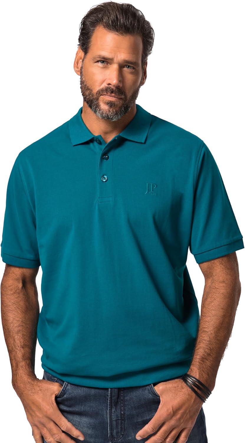 Detalle 2 de JP 1880 Poloshirt für Herren – Bauchfit, Großgrößen von L bis 8XL, Piqué, Halbarm