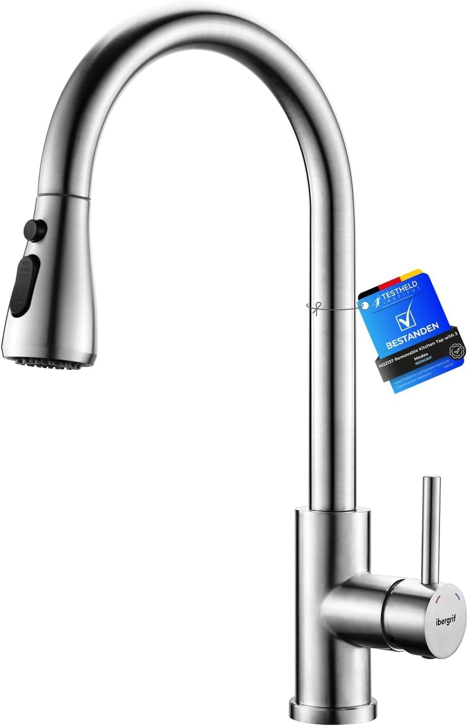 Ibergrif Ausziehbar Küchenarmatur 360° 40 cm 🚰