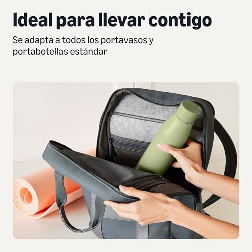 Detalle de Amazon Basics Botella de Agua Aislante de Acero Inoxidable 568 ml – Oliva