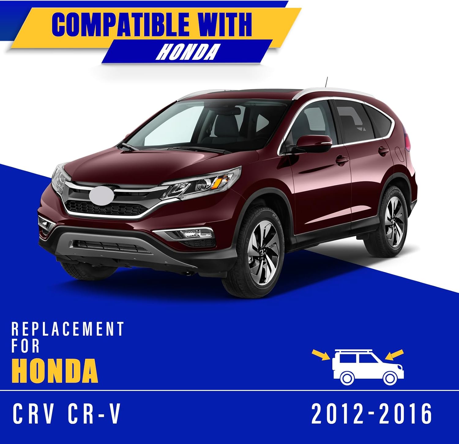 Thumbnail 4 de Replacement Wiper Blades Set (3-Pack) for 2012–2016 Honda CR-V – 26/16/13 U-Hook Blades