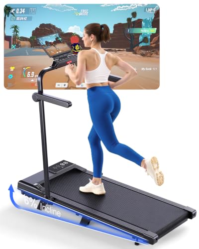 Detalle de Superun Walking Pad mit Steigung, KI-Trainer und App, 1–12 km/h
