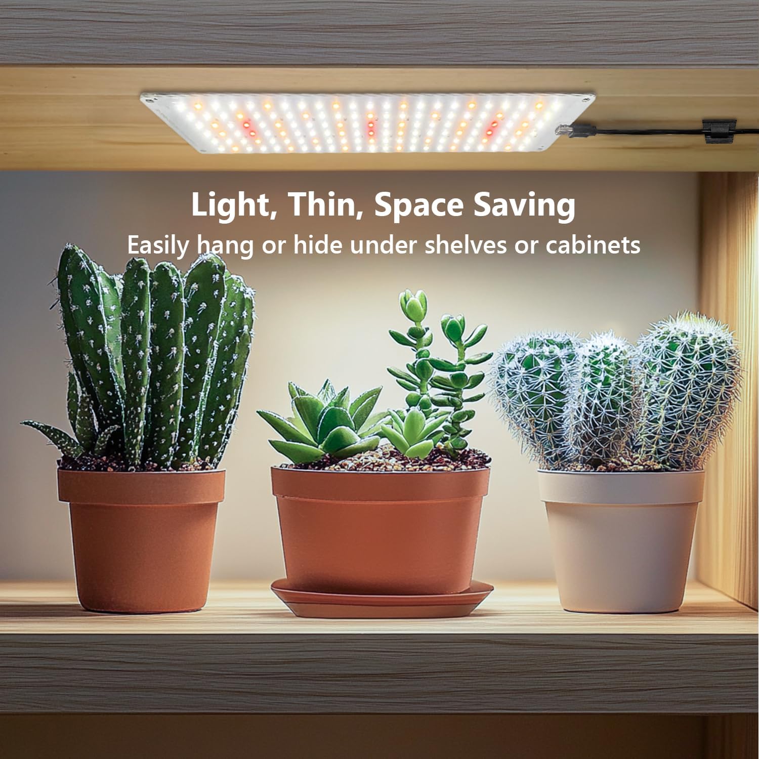 Detalle de Aumtrly BL-G30A Grow Light, 414 LED Full Spectrum, 3 Panels with Timer