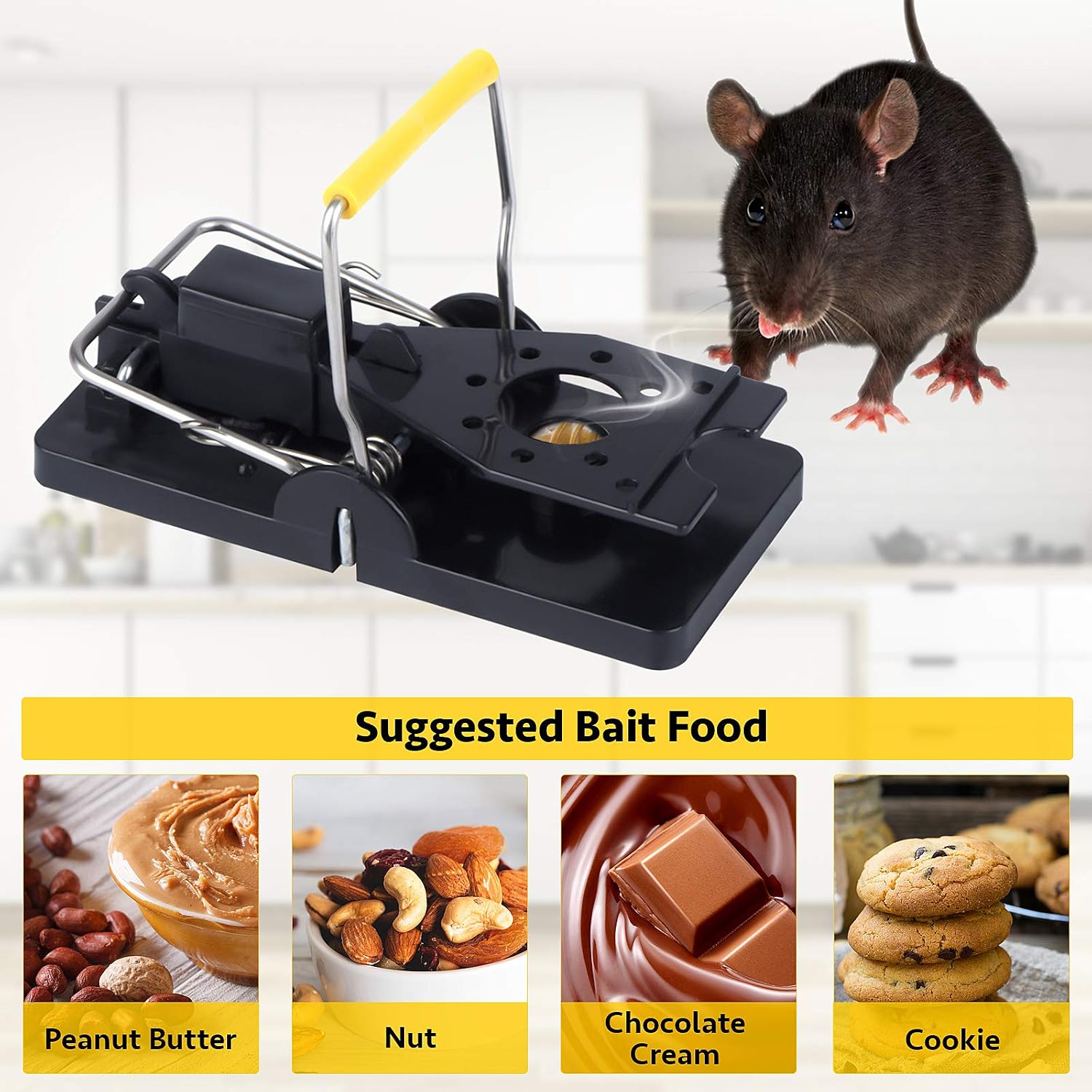 Detalle de Trisiki Mouse Trap 6-pack reusable snap traps 🐭