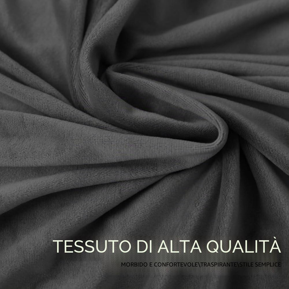 Thumbnail 6 de Caijin Copertura per Testiera – Fodera in velluto elasticizzato 200–220 cm, grigio