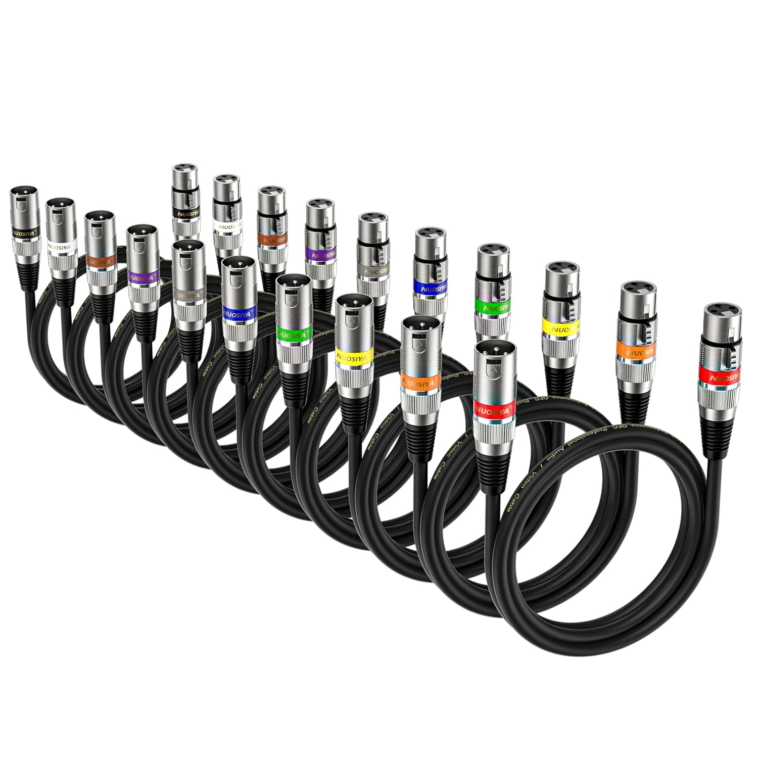 Thumbnail 6 de NUOSIYA XLR Kabel 1m – 2er Pack, symmetrische 3-polige XLR-Audiokabel für Mikrofon, Mixer und Studio-Setup