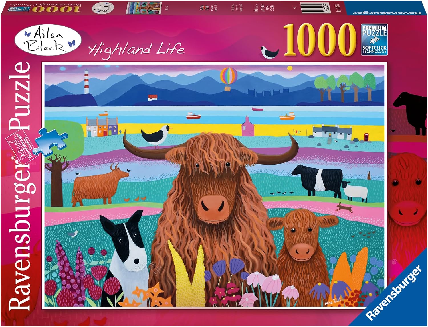 Detalle de Ravensburger Highland Life 1000-Piece Jigsaw Puzzle (Nature Landscape) – FSC-certified, 70 x 50cm