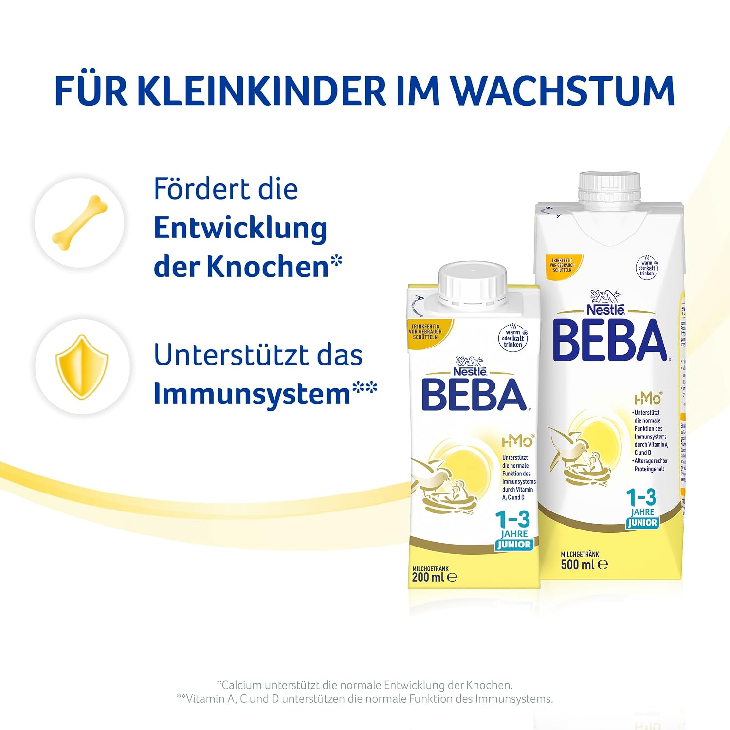 Thumbnail 3 de BEBA Junior 1-3 Jahre Milchgetränk trinkfertig – mit 2'-FL HMOs, altersgerechtem Proteingehalt, 6 x 200 ml