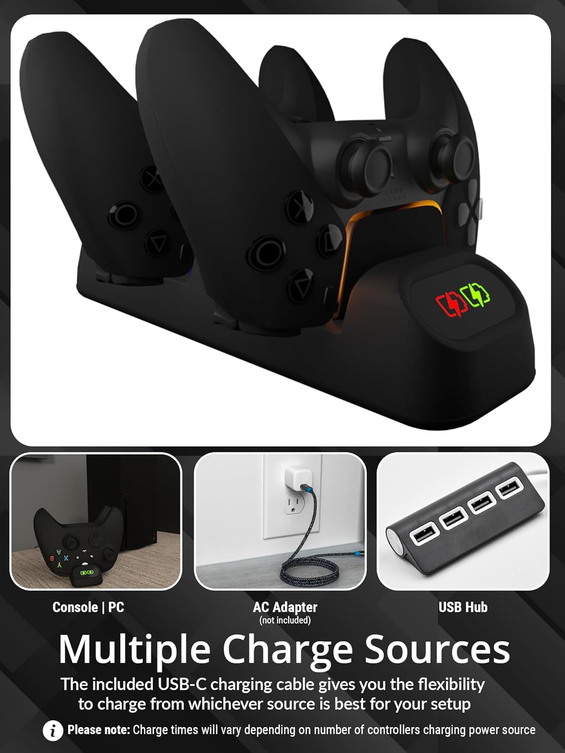 Thumbnail 4 de Controller Charging Dock Stand Dual USB-C 2.5h