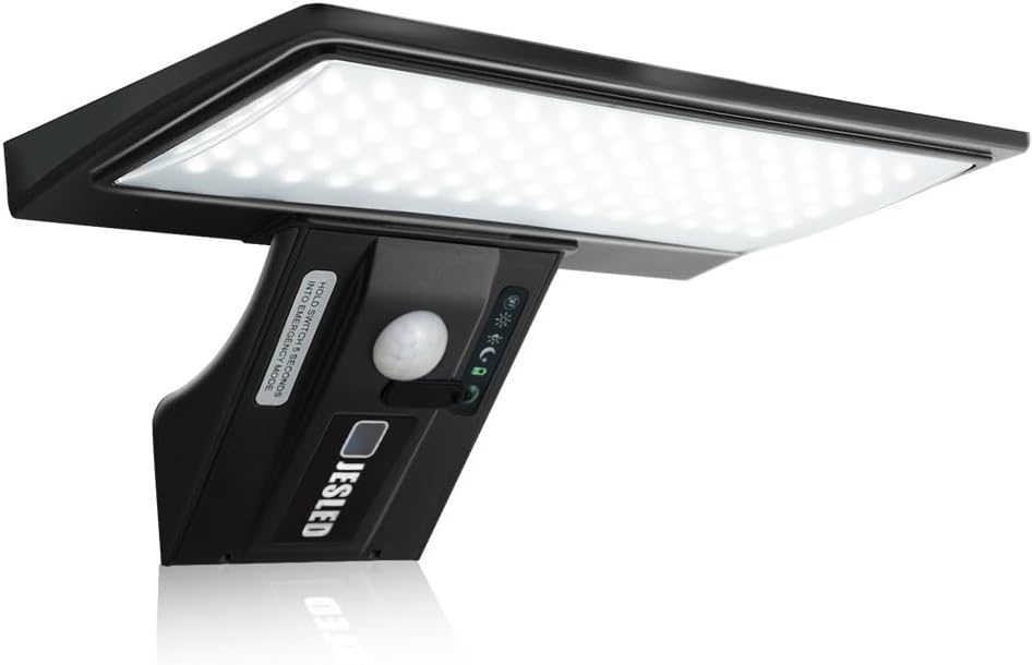 Thumbnail 6 de JESLED Solarlampen für Außen mit 90 LEDs, Bewegungsmelder und 4 Modi (IP65), austauschbarer Akku – 2er-Set
