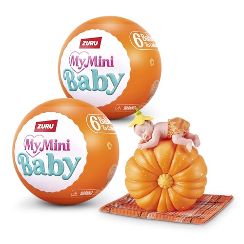 Detalle de ZURU My Mini Baby Pumpkin Patch Series 1, muñecas sorpresa coleccionables, pack de 2
