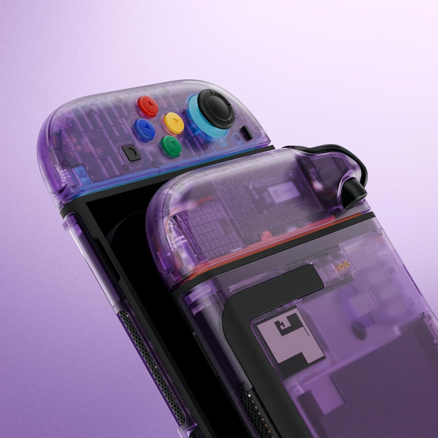 Thumbnail 6 de eXtremeRate DIY-Ersatz Shell Set für Nintendo Switch 2 – Transparent Lila, Joy-Con & Konsole