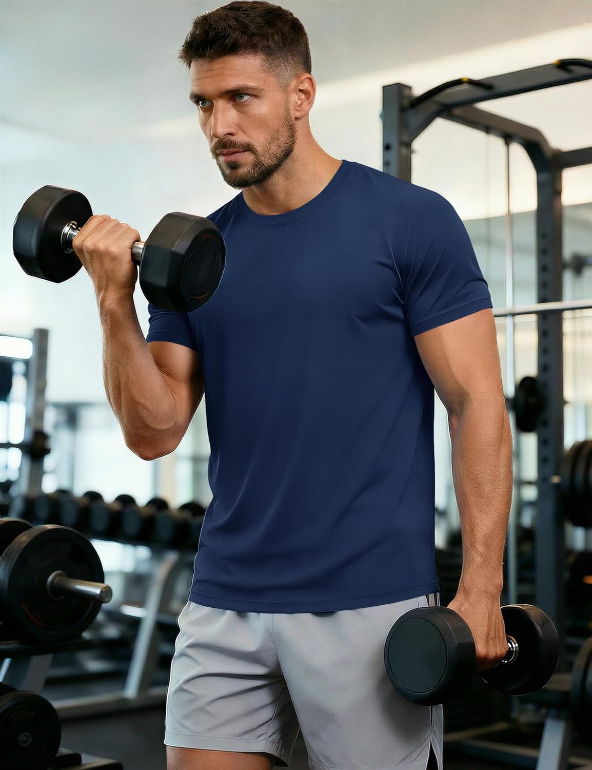 Detalle 2 de MAGCOMSEN Men's Short Sleeve UPF 50+ T-Shirt – Quick Dry Athletic Tee