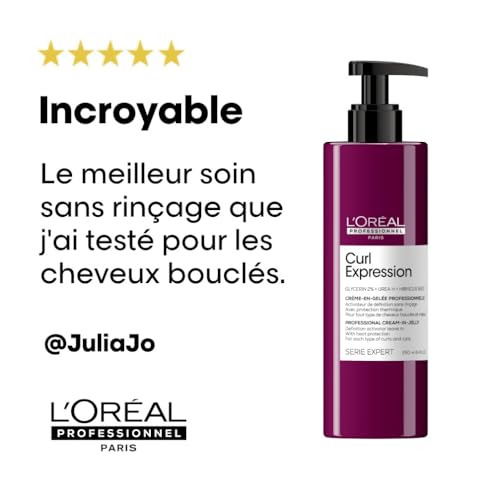 Detalle de L’Oréal Professionnel Curl Expression Crème-en-Gelée Leave-In Activatrice de Boucles – Définit les Cheveux Bouclés & Crépus (250 ml)