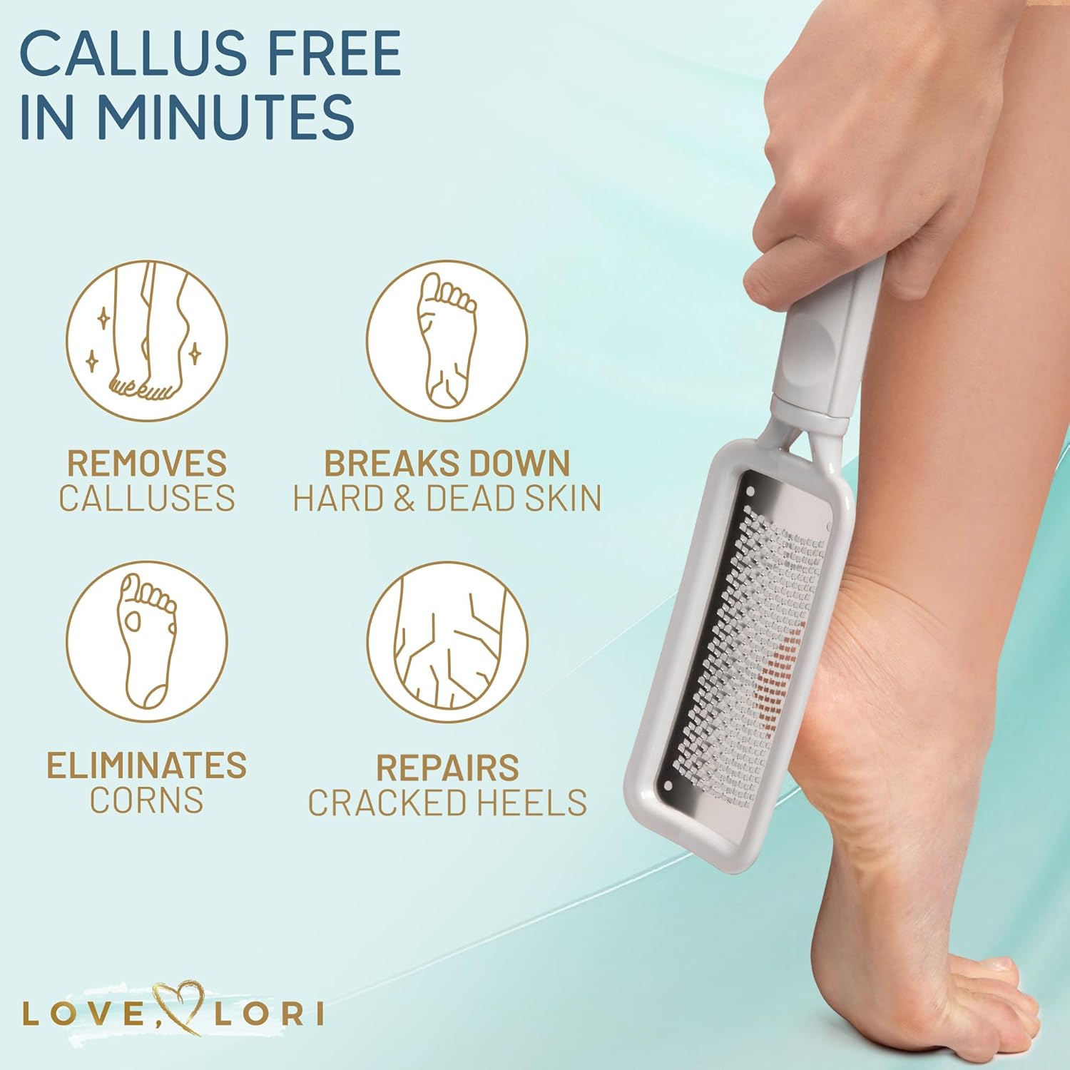 Detalle de Foot Scrubber Dead Skin Remover Kit: 6oz callus gel remover + dual-action foot file