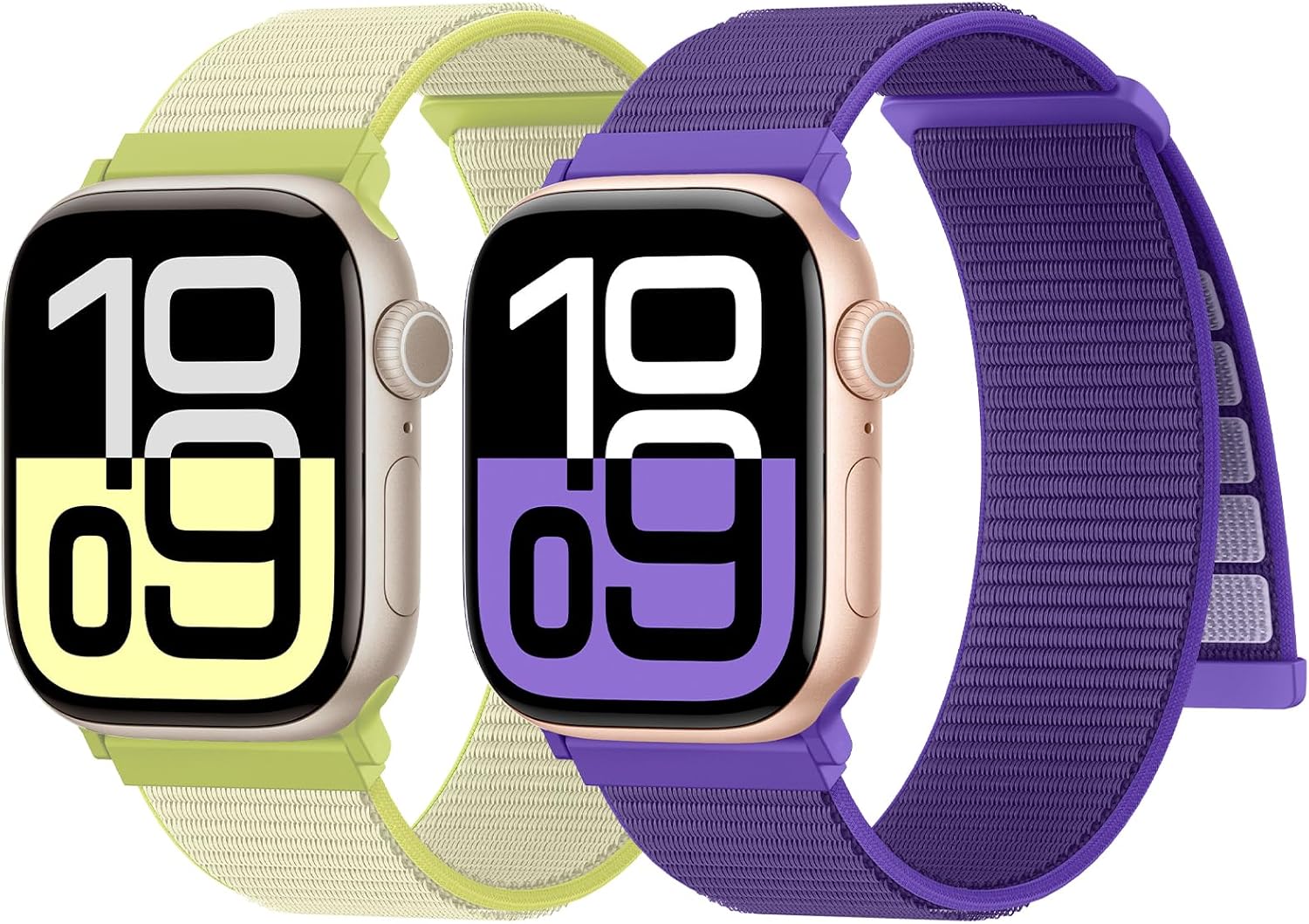 Detalle de Yoohoo 2 Pack Nylon Sport Loop for Apple Watch: Comfortable, breathable bands for everyday wear