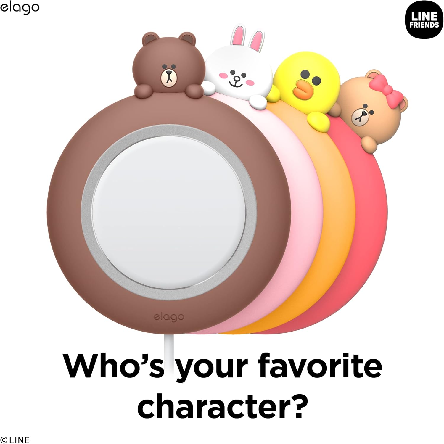 Thumbnail 5 de elago MS Pad Cover di Ricarica Wireless Magnetica compatibile MagSafe con LINE FRIENDS Cony