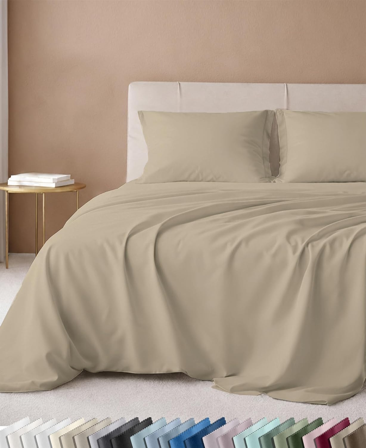 Detalle de California Design Den 840307194251 600-Thread-Count California King Cotton Sheets