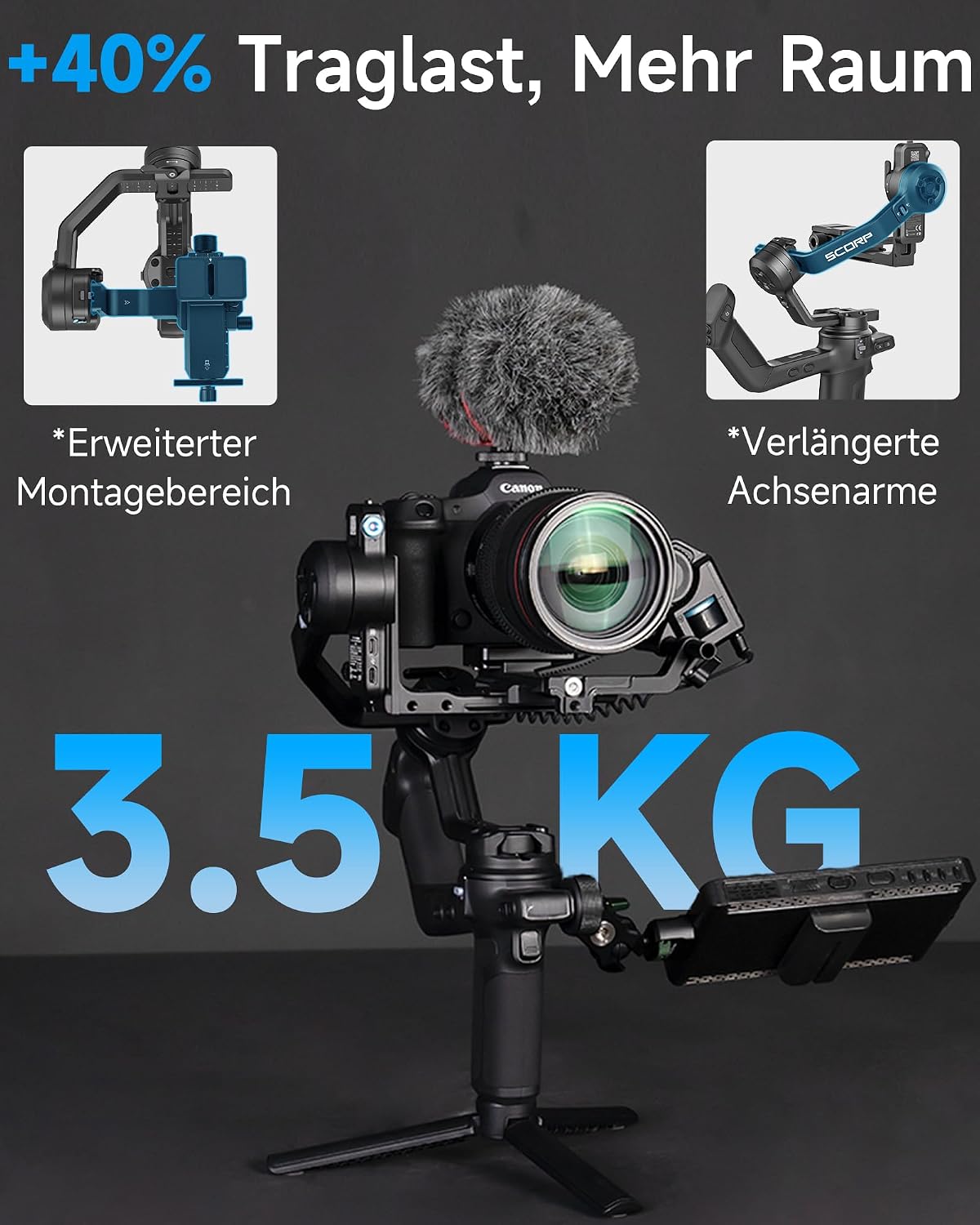 Thumbnail 5 de FeiyuTech SCORP 3 Kamera-Gimbal 3,5 kg