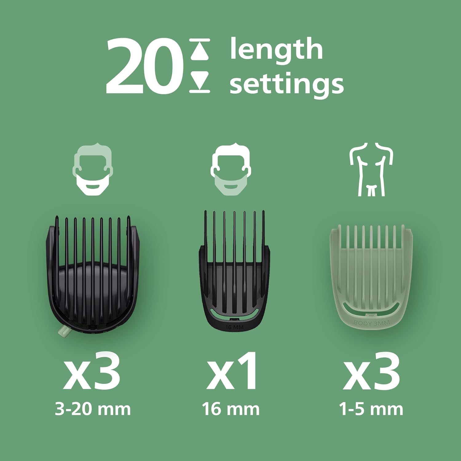 Thumbnail 2 de Philips Multigroom 5000 Series All-in-One 12-Piece Trimmer (MG5952/30) for Face, Head & Body