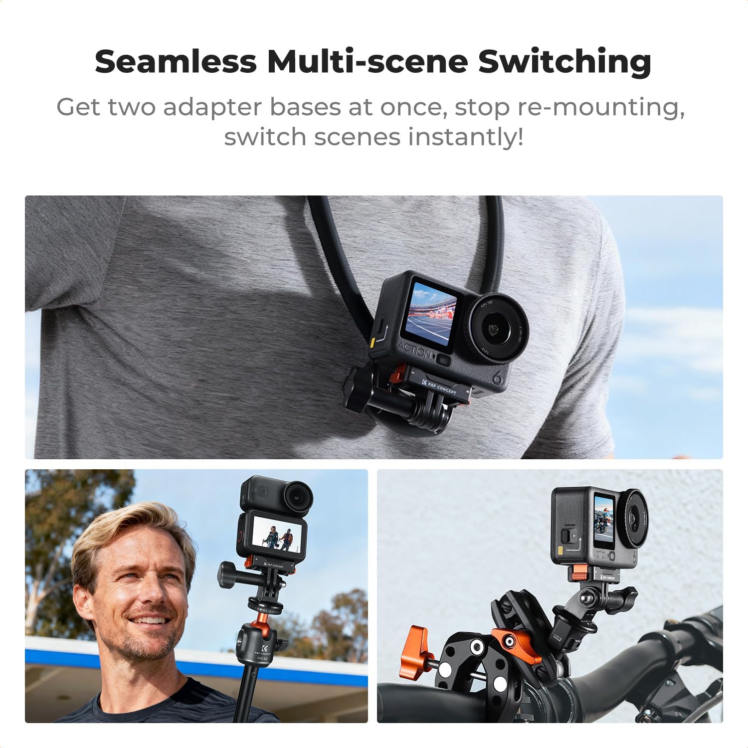 Thumbnail 4 de K&F Concept 2-Pack Magnetic Adapter Mount for DJI Osmo Nano/Osmo Action 6