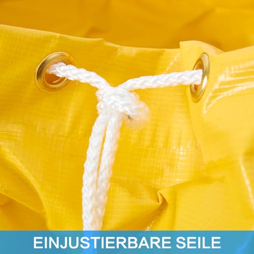 Detalle de FDTDUCT 5m Schlauch 200mm Durchmesser – PVC Flexibler Abluftschlauch mit verstellbarem Seil, S-Haken und Stahlhalterung