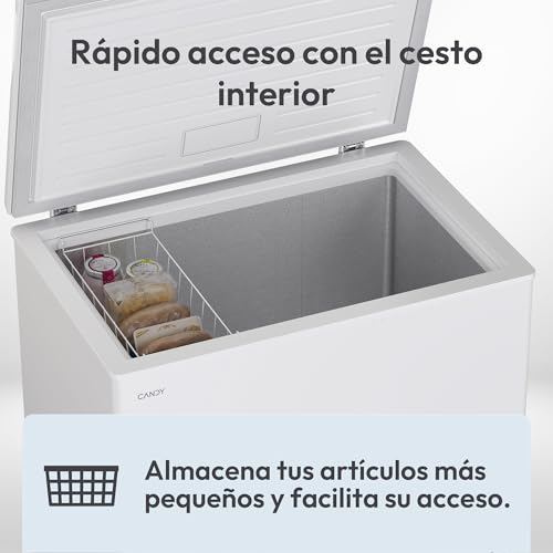 Detalle de Candy CCHH 200E: Congelador Arcón Horizontal de 196 L con Tecnología Estática