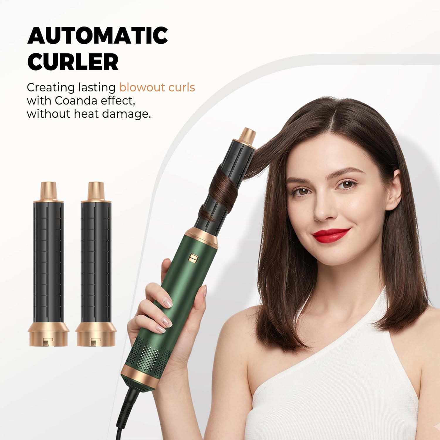 Detalle de OKWRAP Air Styler Pro 5-in-1 (1000 W) – Multistyler mit Föhn, Lockenstab und Glättfunktion