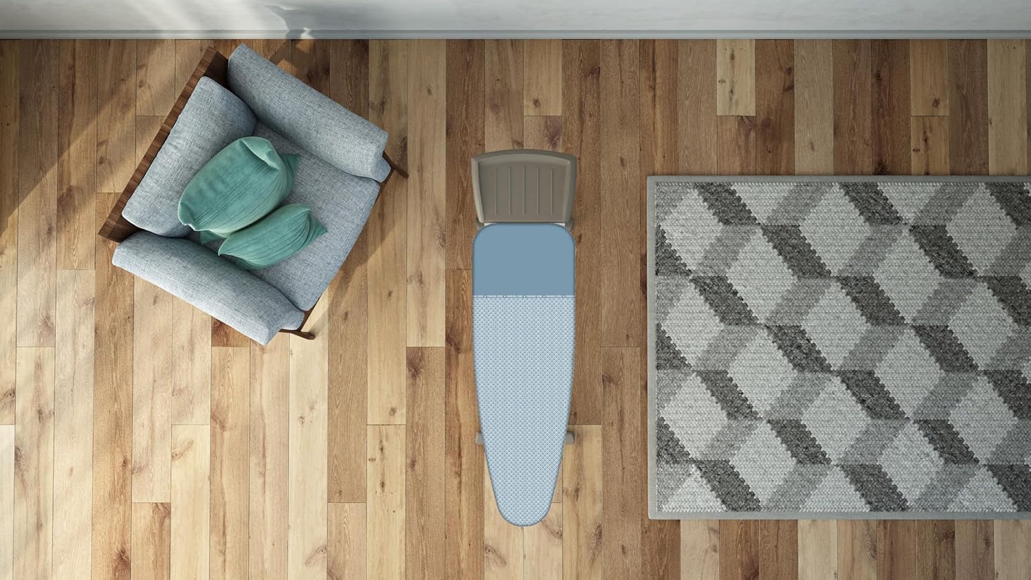 Thumbnail 3 de Colombo Copriasse da Stiro Parking 140x55 cm in tre strati con clip e zona parking