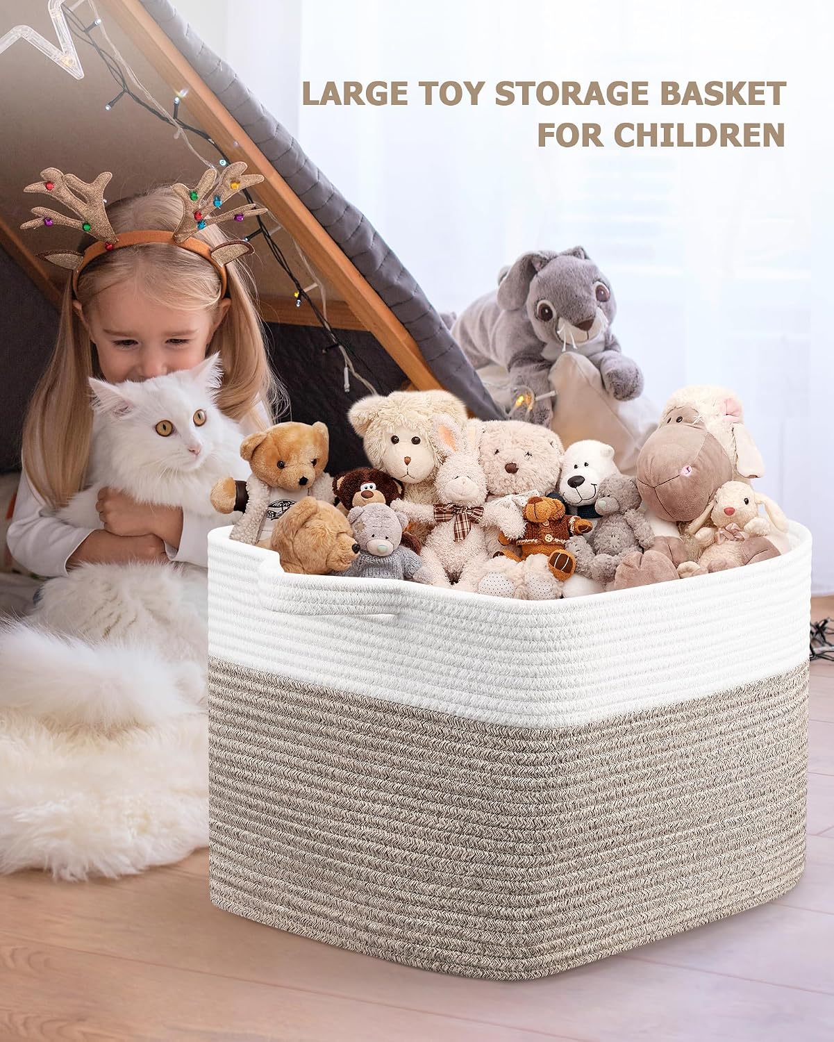 Thumbnail 4 de JOJOSEE Large Storage Basket 55x38x30 cm