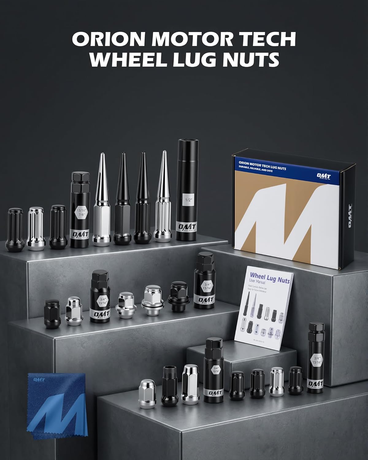 Thumbnail 6 de Orion Motor Tech Lug Nuts 1/2-20, Set of 20