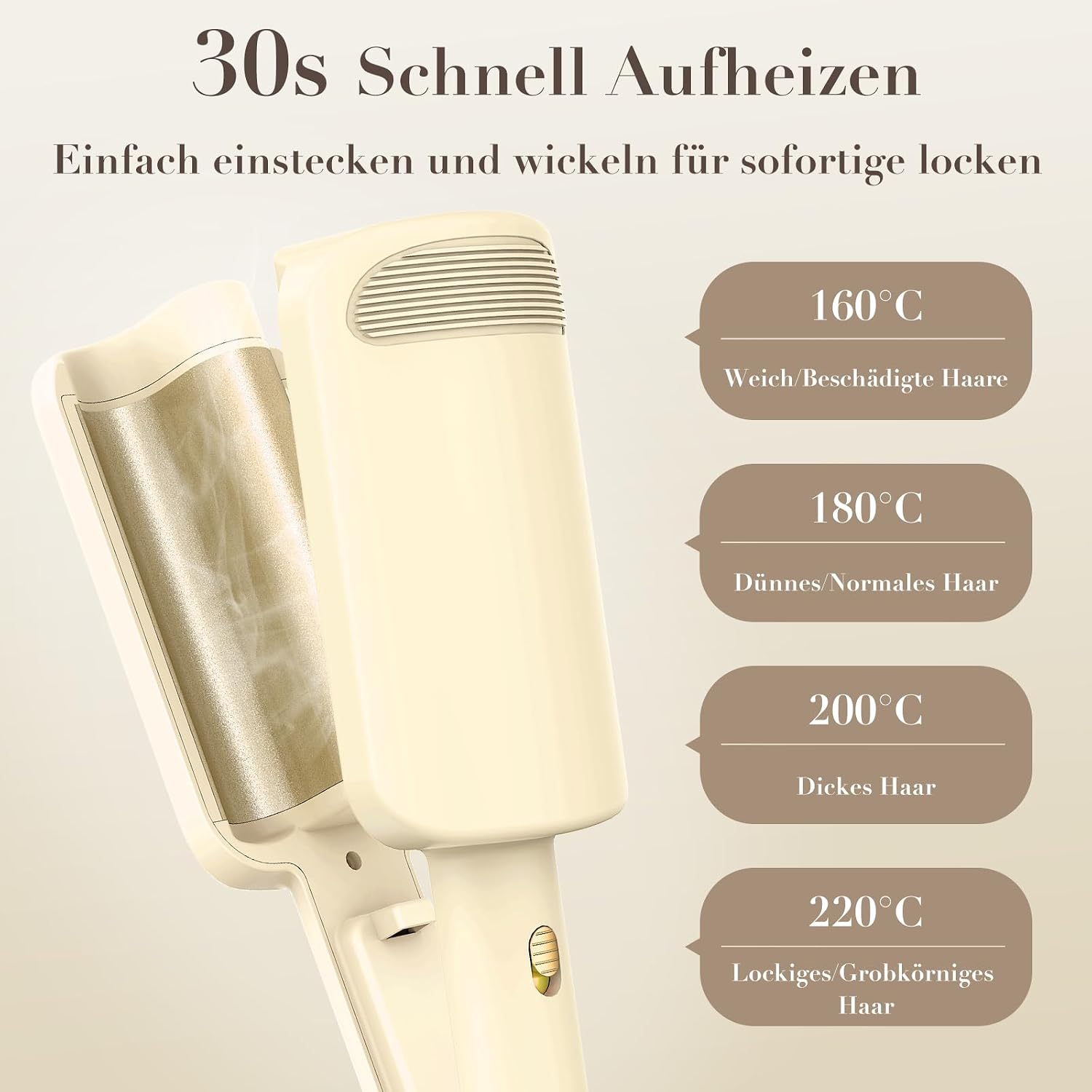 Detalle 2 de AISEELY 32 mm Welleneisen für Beach Waves