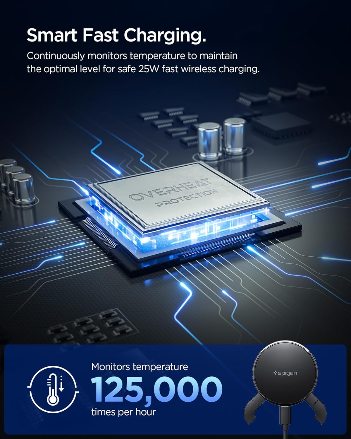 Thumbnail 5 de Spigen Essential CryoMax MagFit Qi2.2 25W chargeur voiture MagSafe avec refroidissement Peltier