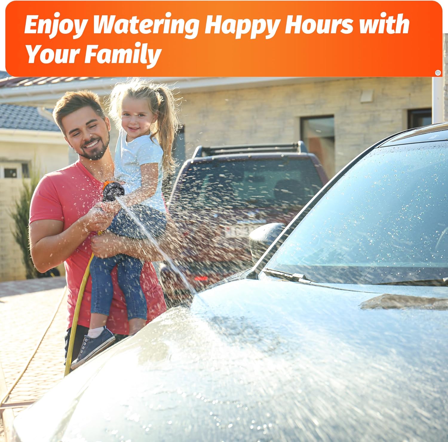 Thumbnail 6 de AUTOMAN Hose Pipe Spray Gun (7 Patterns) – anti-slip high pressure hose nozzle in orange