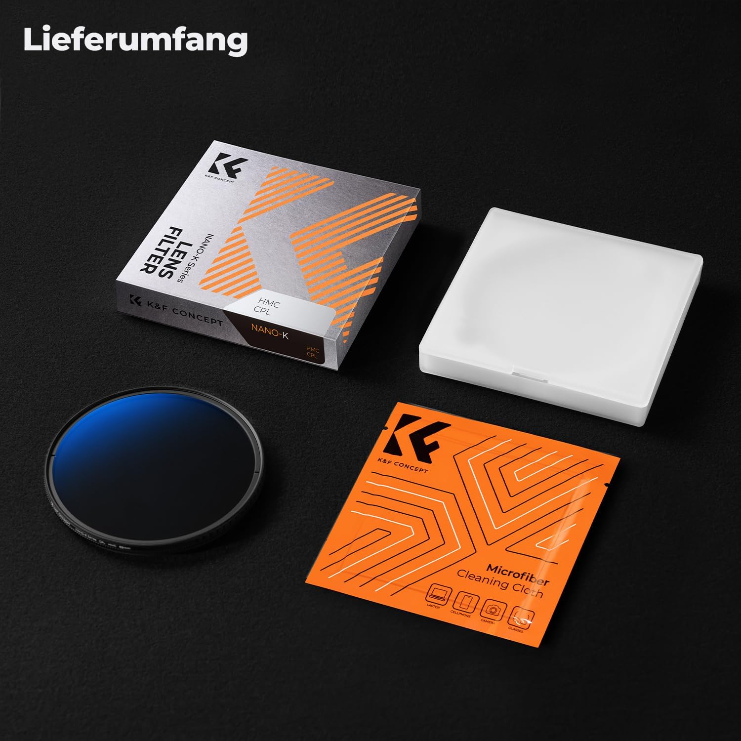 Thumbnail 6 de K&F CONCEPT 37 mm Zirkularer Polarisationsfilter CPL – 18‑fach beschichtet, ultradünn