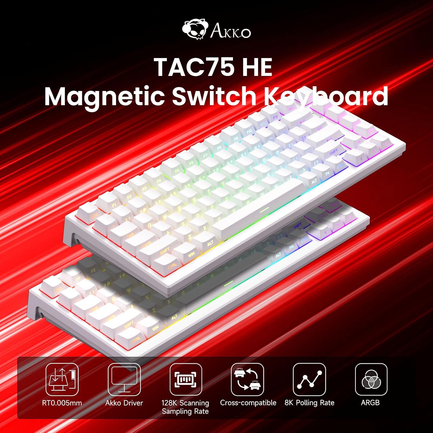 Thumbnail 1 de Akko TAC75 HE 8000Hz Rapid Trigger Keyboard